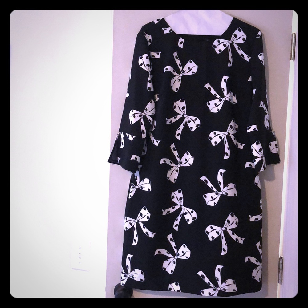 Black and white bow dress, size 10,banana republic
